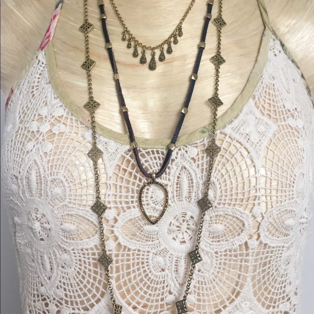 Lucky Brand Triple Strand Necklace